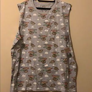 PUSHEEN Unisex Muscle Tank